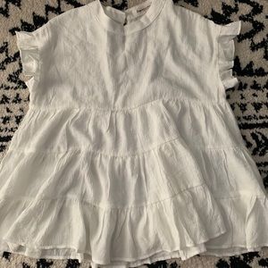 ✨Impressions White Babydoll Top✨